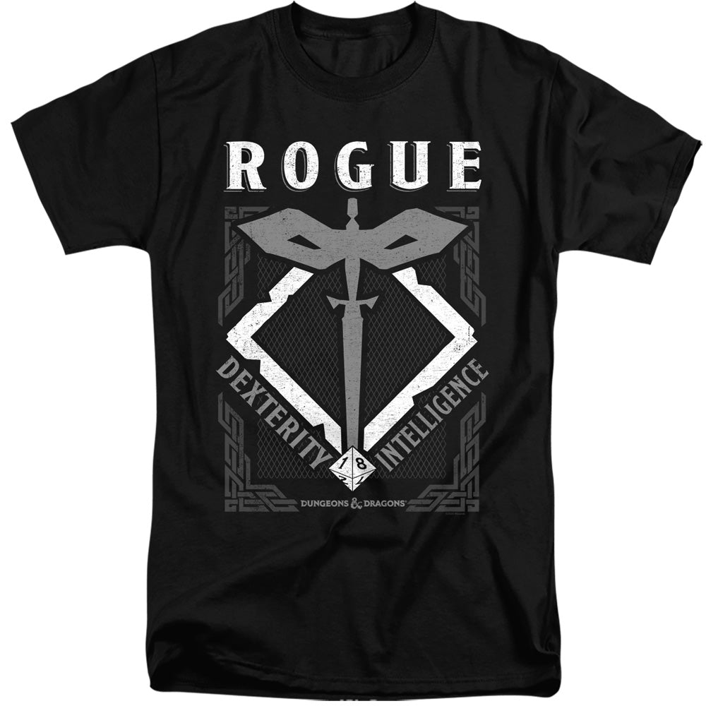 Dungeons And Dragons Rogue Mens Tall T Shirt Black Officially Licensed