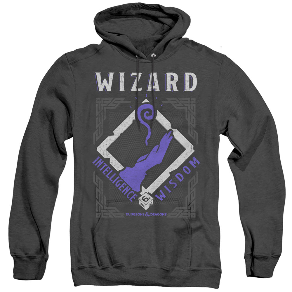 Dungeons And Dragons Wizard Mens Heather Hoodie Black Officially Licensed
