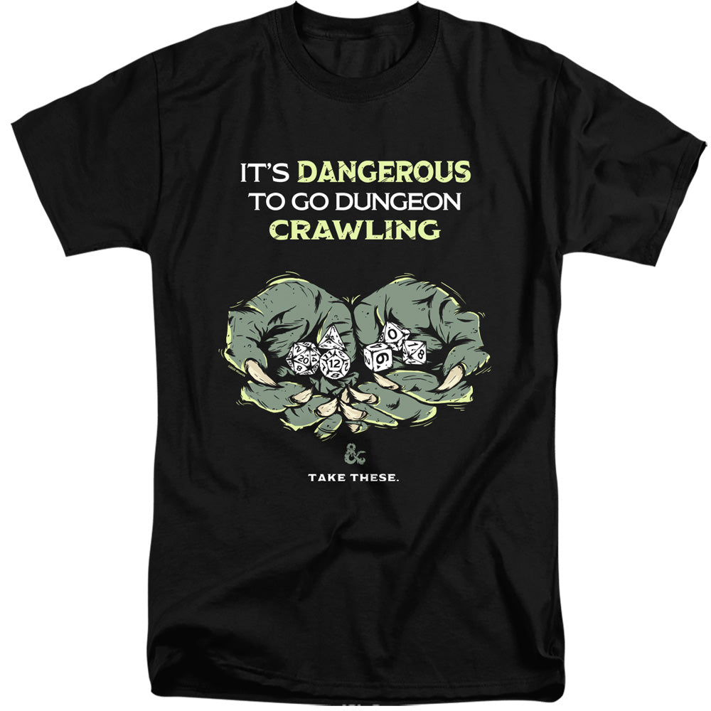 Dungeons And Dragons Dangerous To Go Alone Mens Tall T Shirt Black Officially Licensed