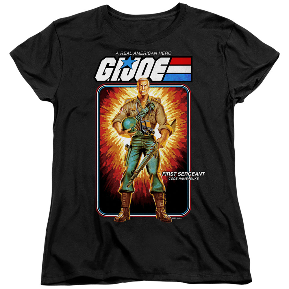 G.I. Joe Duke Card Womens T Shirt Black Officially Licensed