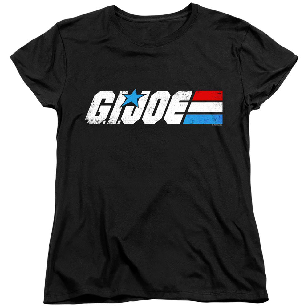 G.I. Joe Distressed Logo Womens T Shirt Black Officially Licensed