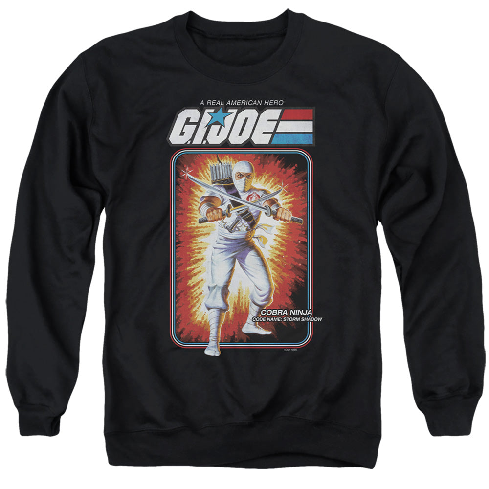 G.I. Joe Storm Shadow Card Mens Crewneck Sweatshirt Black Officially Licensed