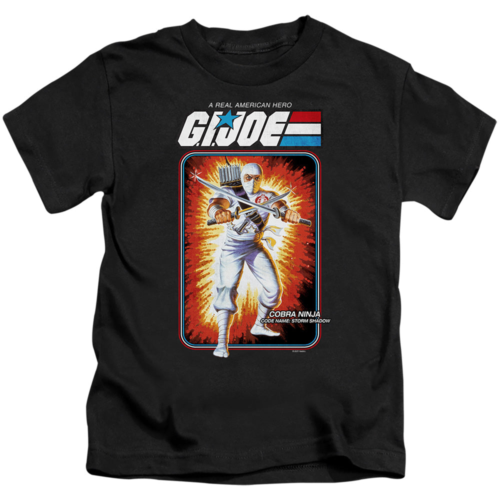 G.I. Joe Storm Shadow Card Juvenile Kids Youth T Shirt Black Officially Licensed