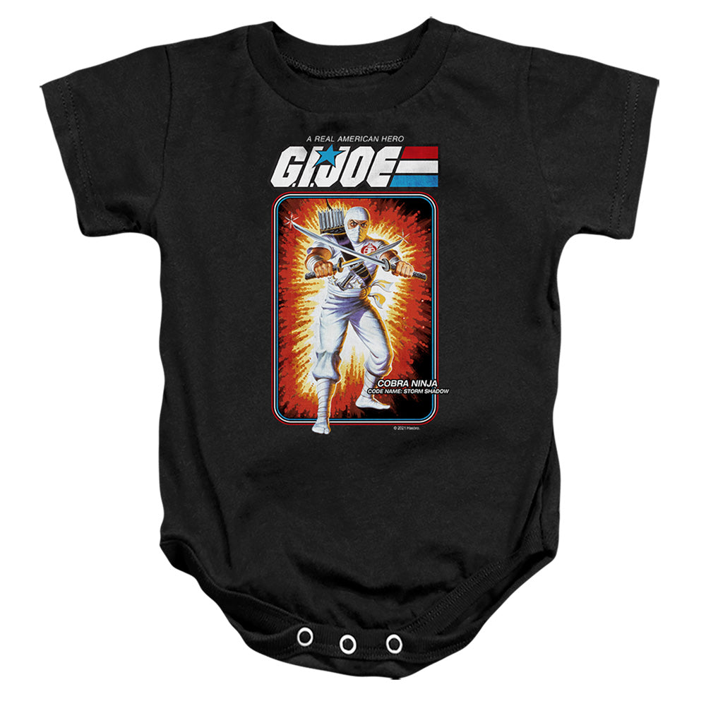G.I. Joe Storm Shadow Card Infant Baby Snapsuit Black Officially Licensed