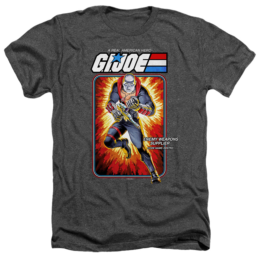 G.I. Joe Destro Card Heather Mens T Shirt Black Officially Licensed