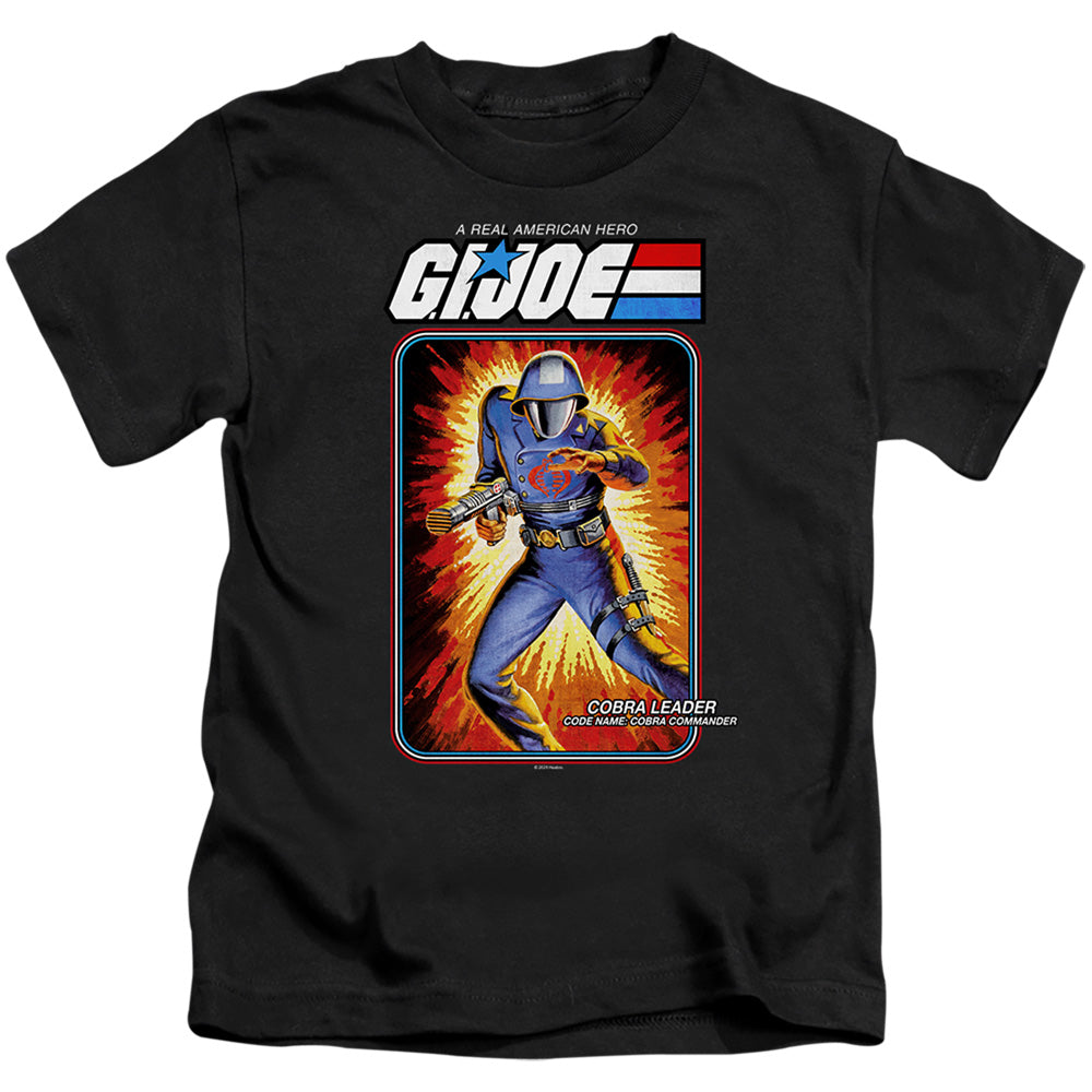 G.I. Joe Cobra Commander Card Juvenile Kids Youth T Shirt Black Officially Licensed