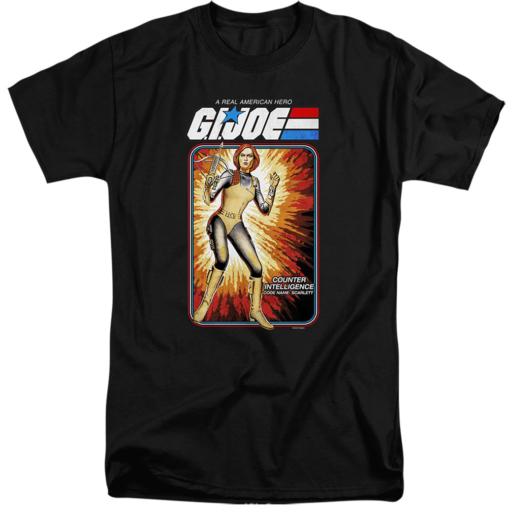 G.I. Joe Scarlett Card Mens Tall T Shirt Black Officially Licensed