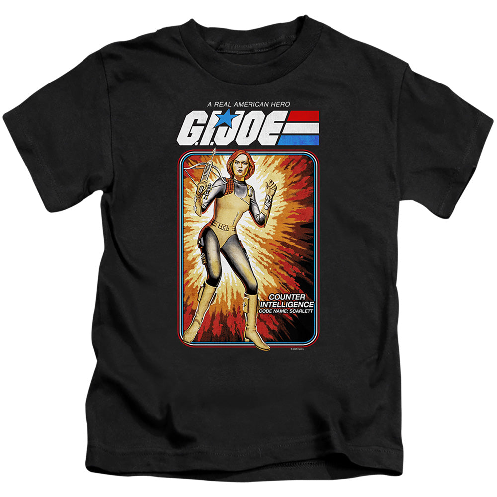 G.I. Joe Scarlett Card Juvenile Kids Youth T Shirt Black Officially Licensed