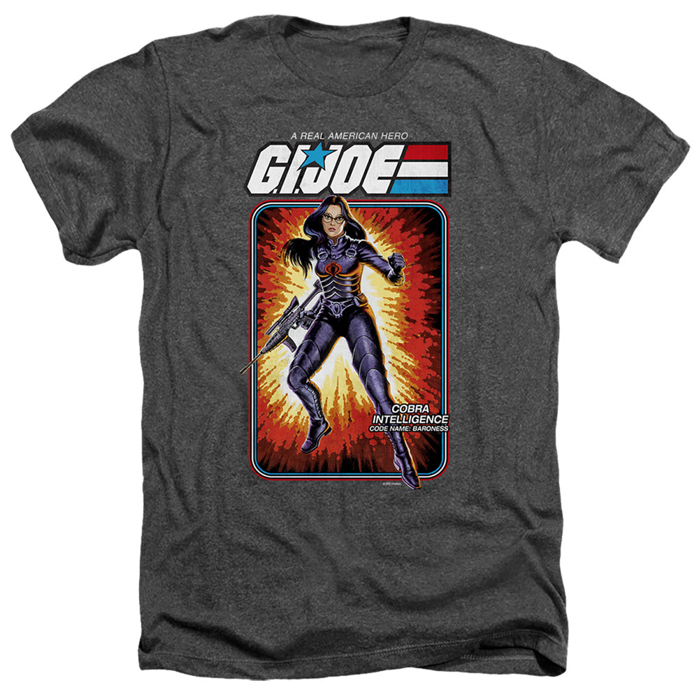 G.I. Joe Baroness Card Heather Mens T Shirt Black Officially Licensed