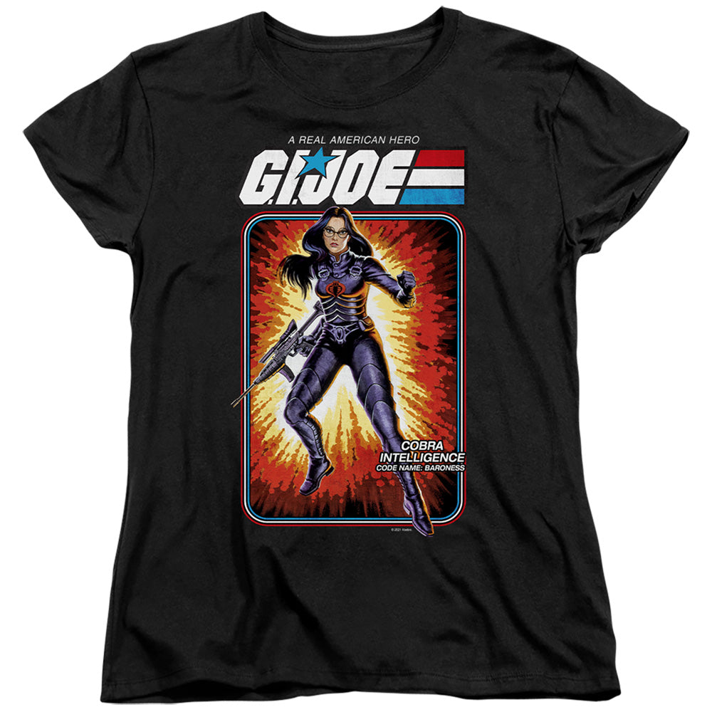 G.I. Joe Baroness Card Womens T Shirt Black Officially Licensed