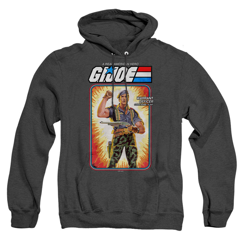 G.I. Joe Flint Card Mens Heather Hoodie Black Officially Licensed