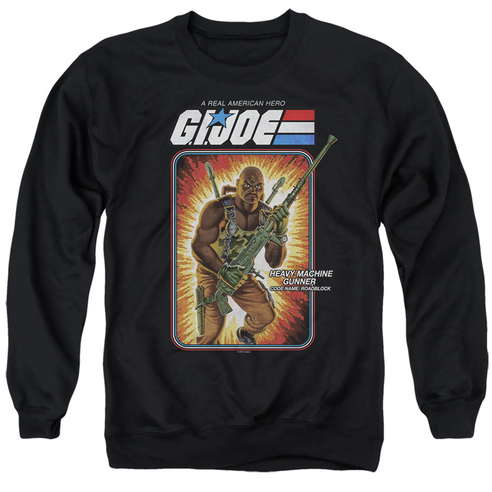 G.I. Joe Roadblock Card Mens Crewneck Sweatshirt Black Officially Licensed