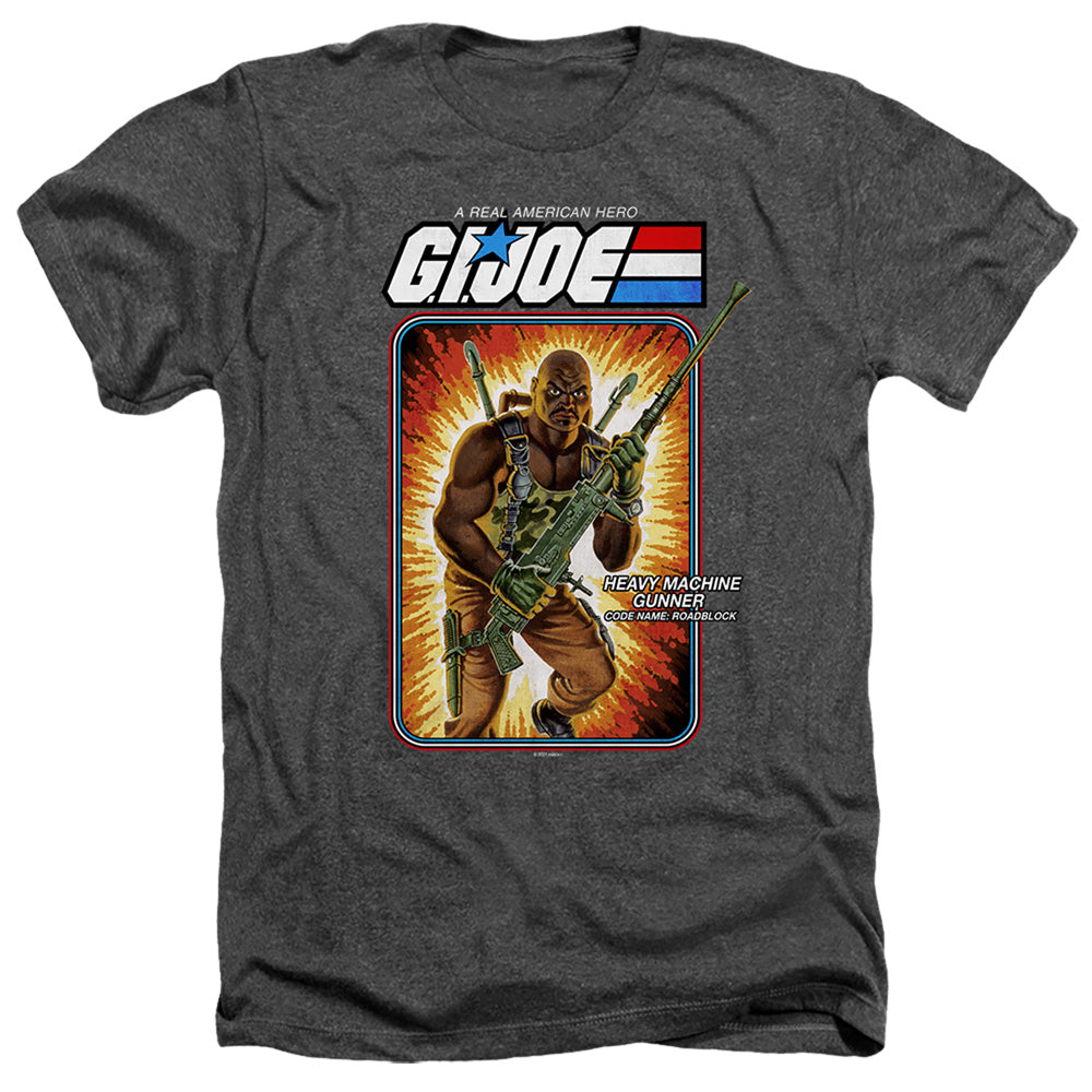 G.I. Joe Roadblock Card Heather Mens T Shirt Black Officially Licensed