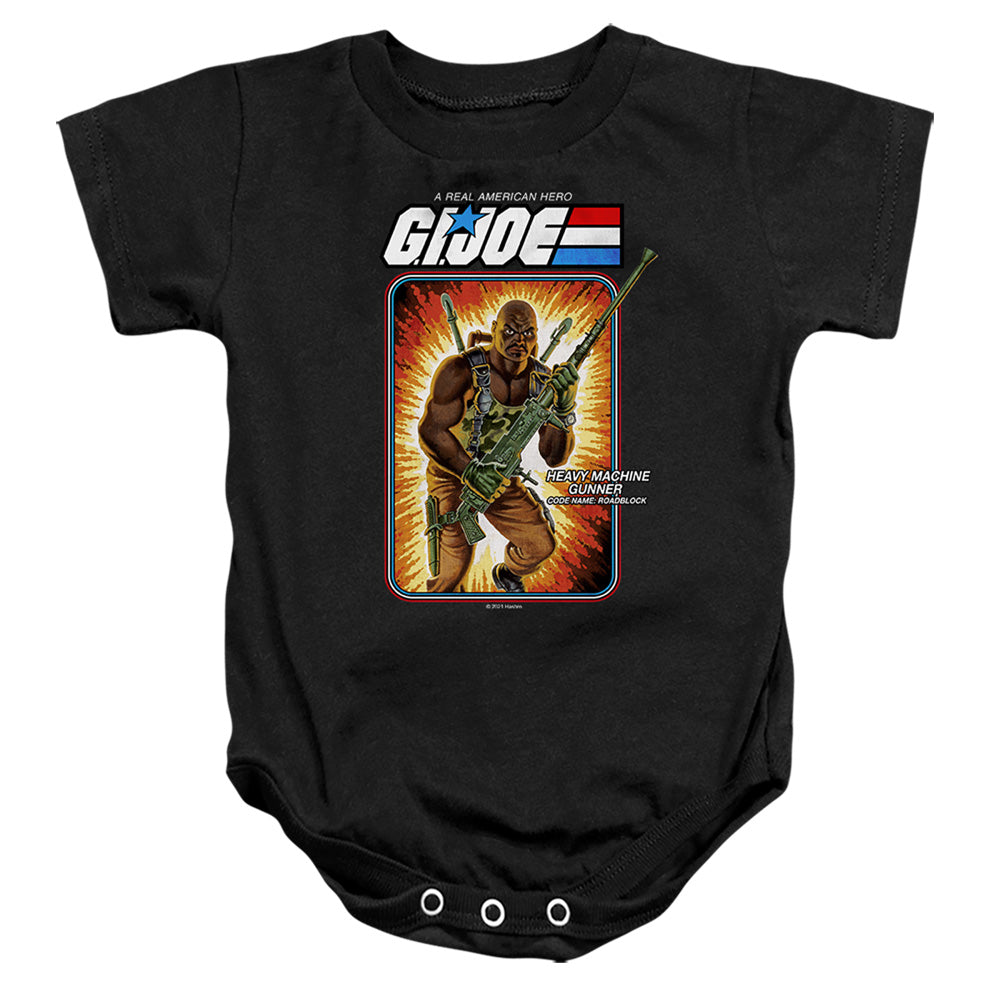 G.I. Joe Roadblock Card Infant Baby Snapsuit Black Officially Licensed