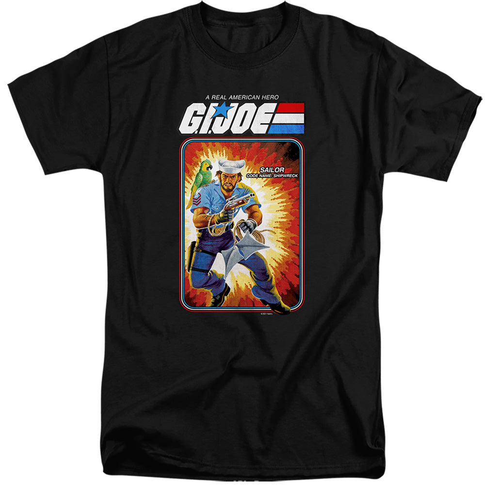 G.I. Joe Shipwreck Card Mens Tall T Shirt Black Officially Licensed