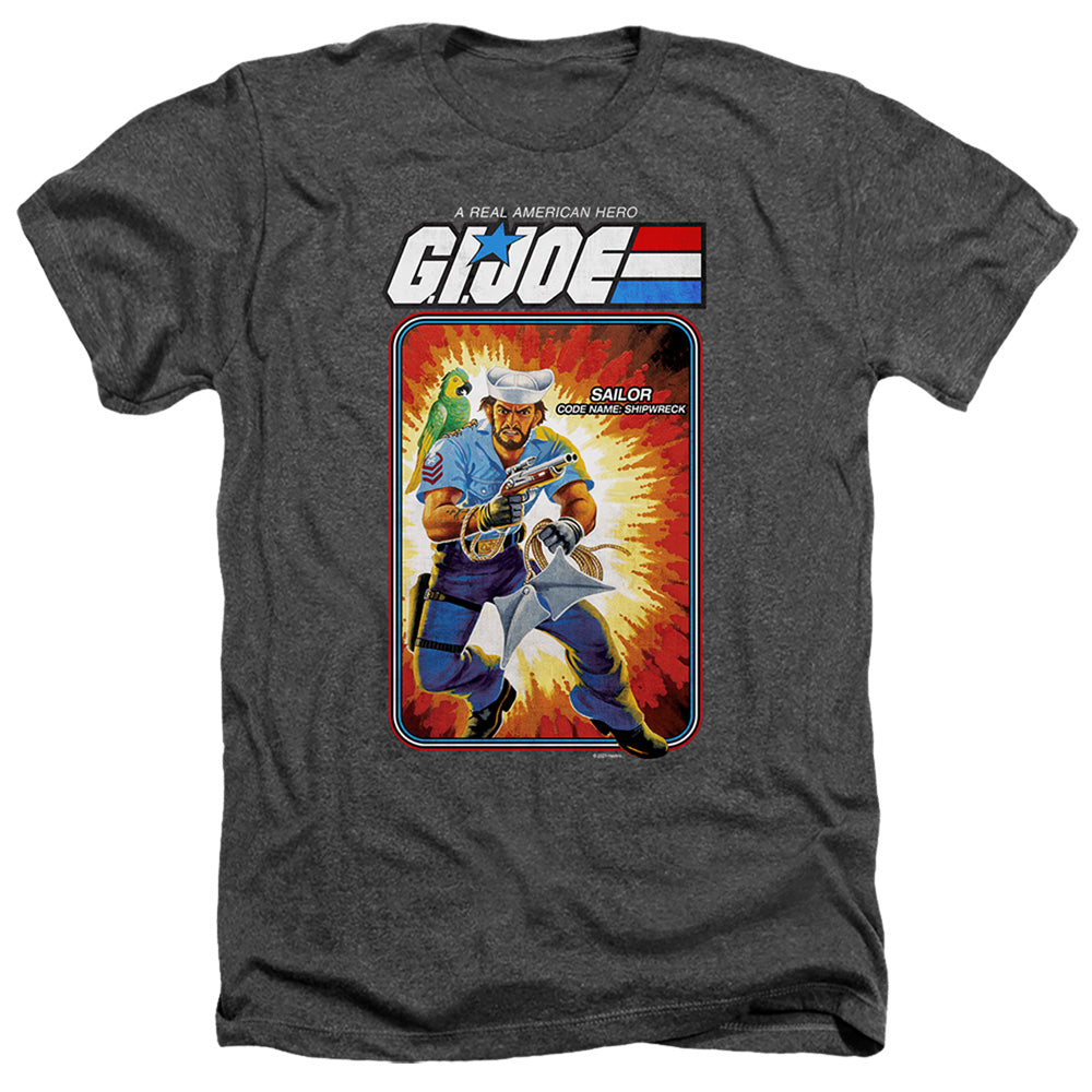 G.I. Joe Shipwreck Card Heather Mens T Shirt Black Officially Licensed