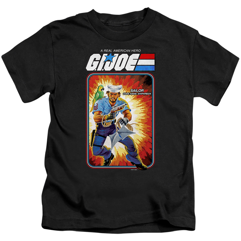 G.I. Joe Shipwreck Card Juvenile Kids Youth T Shirt Black Officially Licensed