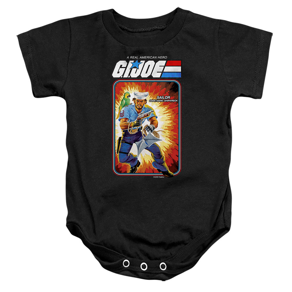 G.I. Joe Shipwreck Card Infant Baby Snapsuit Black Officially Licensed
