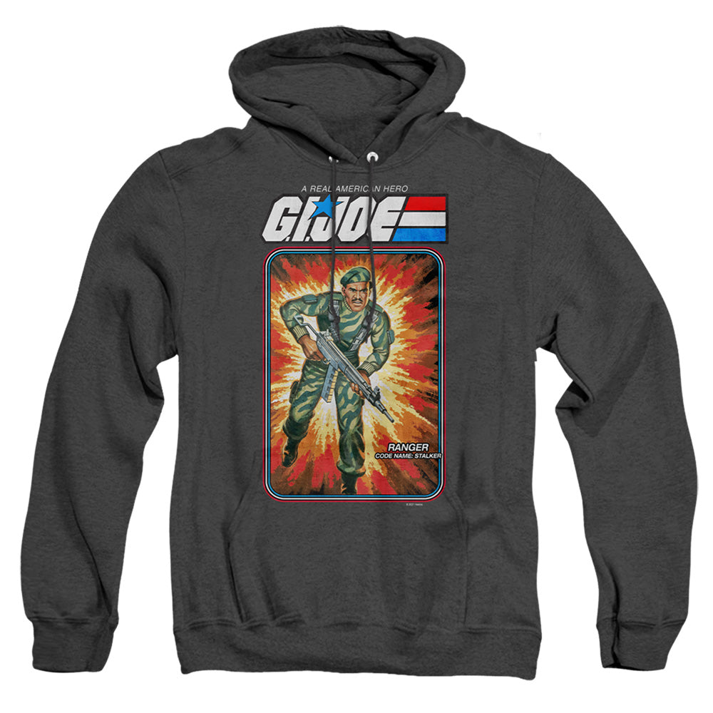 G.I. Joe Stalker Card Mens Heather Hoodie Black Officially Licensed