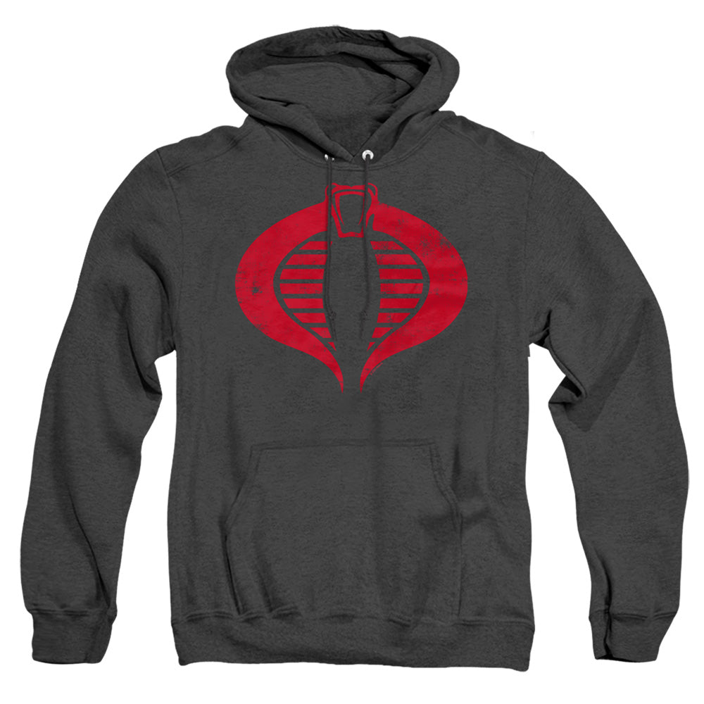 G.I. Joe Cobra Logo Mens Heather Hoodie Black Officially Licensed