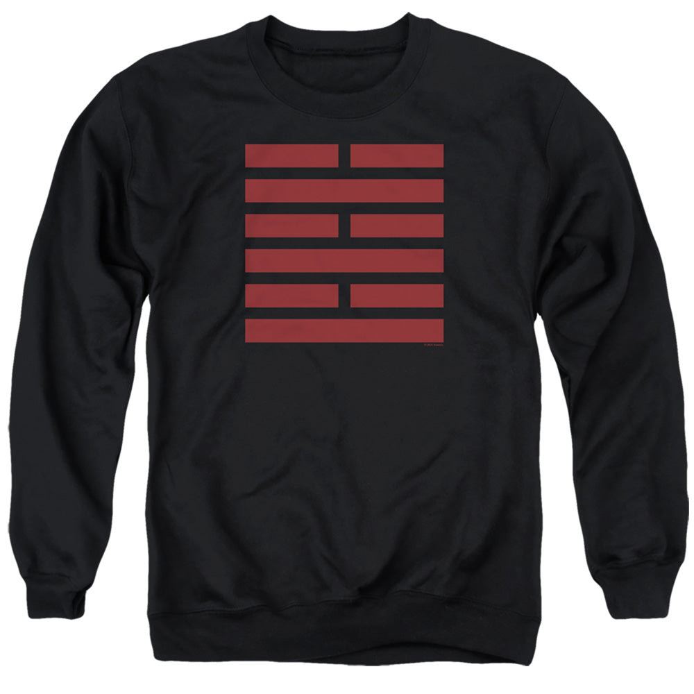 G.I. Joe Snake Eyes Symbol Mens Crewneck Sweatshirt Black Officially Licensed