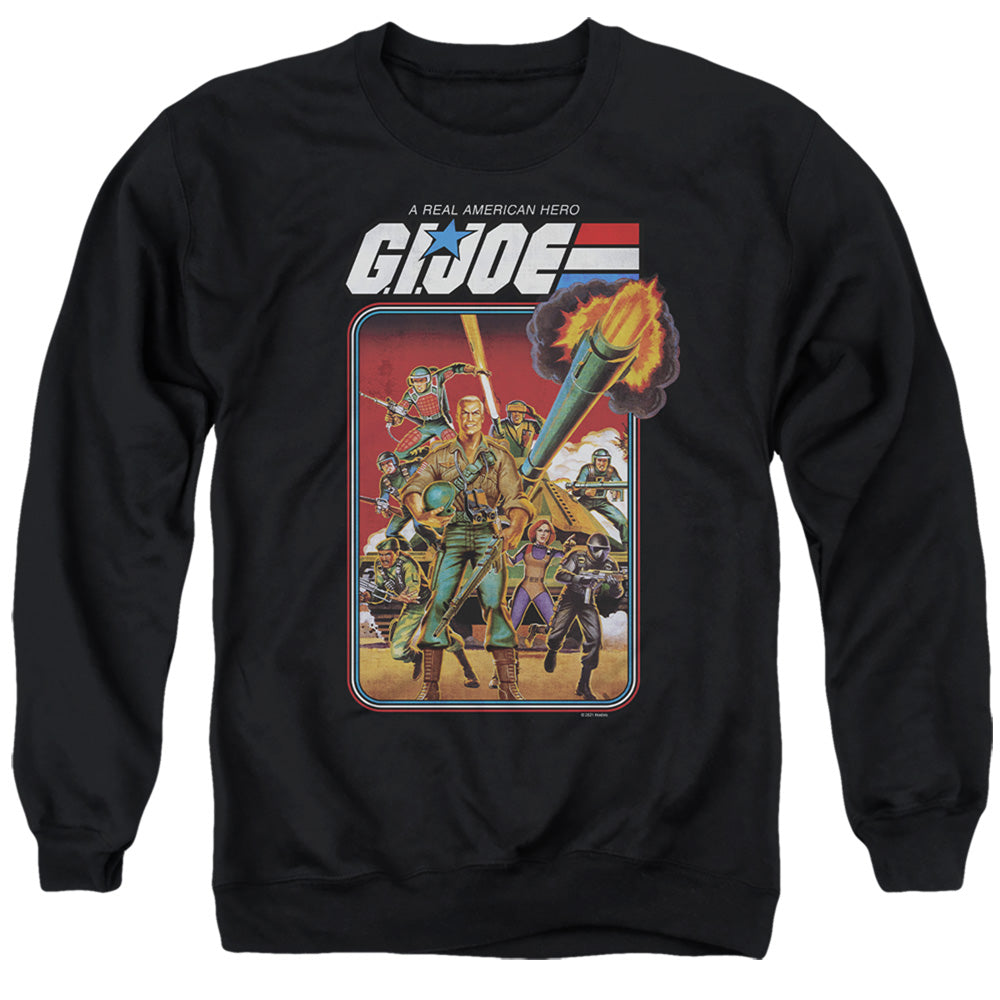 G.I. Joe Hero Group Mens Crewneck Sweatshirt Black Officially Licensed