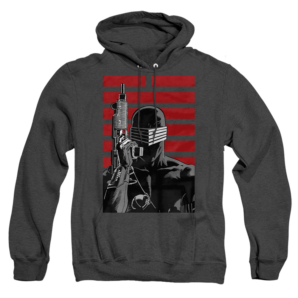 G.I. Joe Snake Eyes Ninja Mens Heather Hoodie Black Officially Licensed