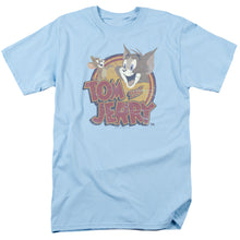 Load image into Gallery viewer, Tom And Jerry Water Damaged Mens T Shirt Light Blue