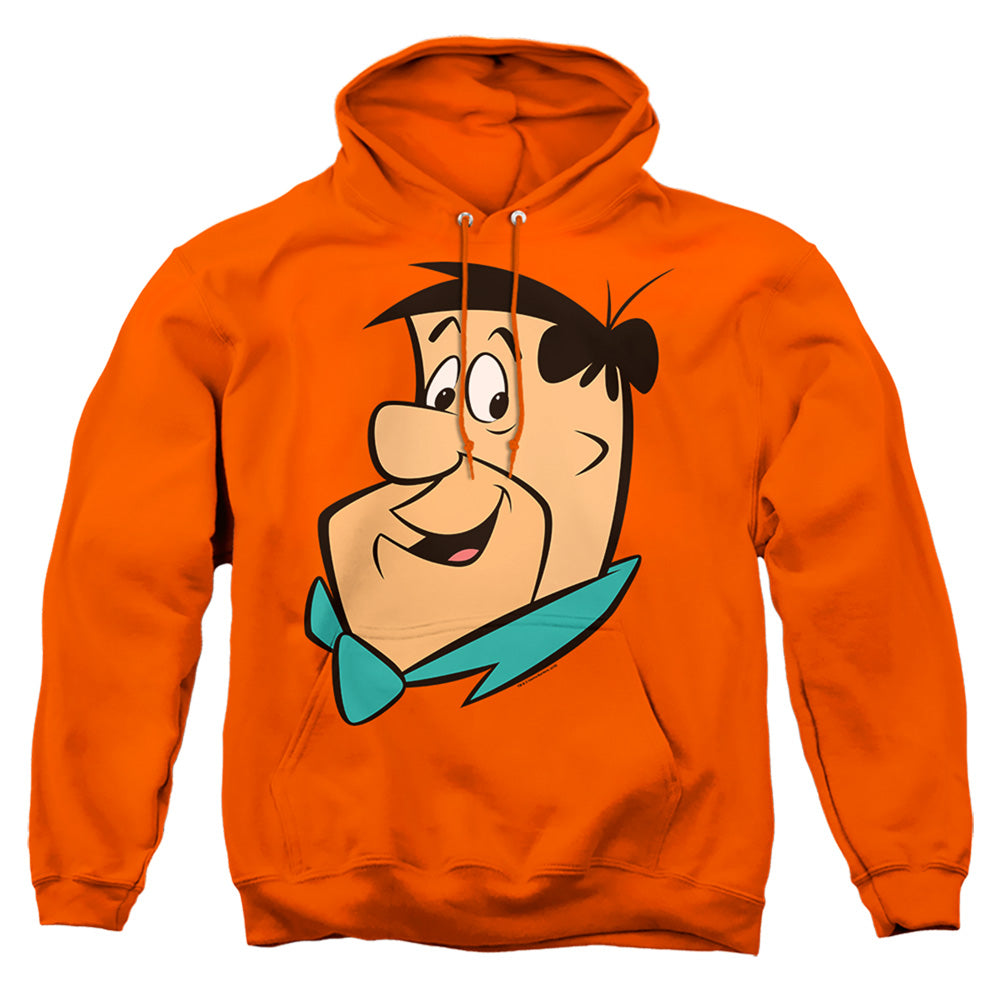 The Flintstones Fred Face Mens Hoodie Orange Officially Licensed