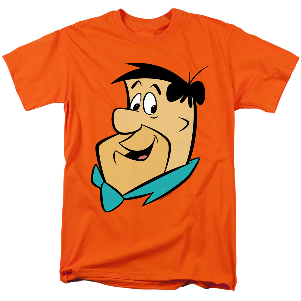 The Flintstones Fred Face Mens T Shirt Orange Officially Licensed