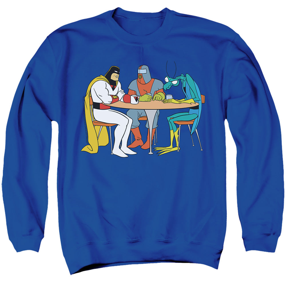Rick And Morty Space Ghost Coast To Coast Brak & Zorak Mens Crewneck Sweatshirt Royal Blue