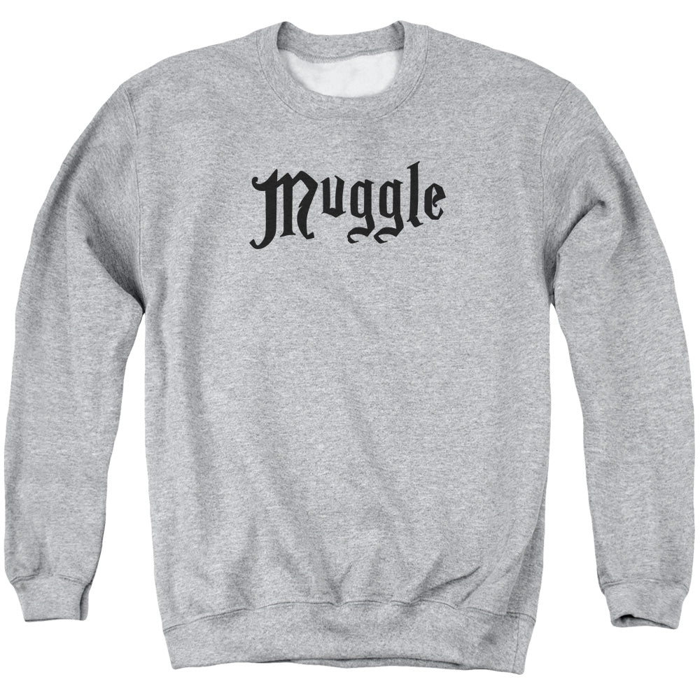 Harry Potter Muggle Mens Crewneck Sweatshirt Athletic Heather