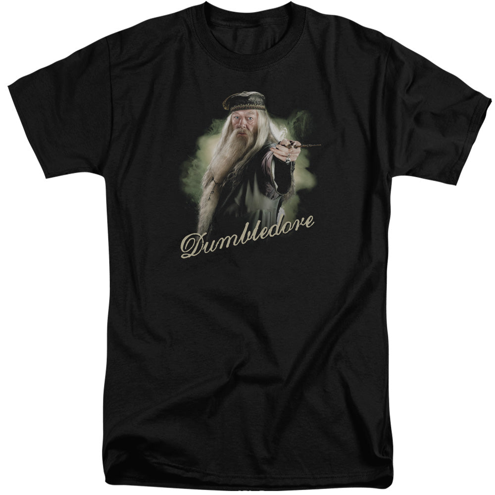 Harry Potter Dumbledore Wand Mens Tall T Shirt Black