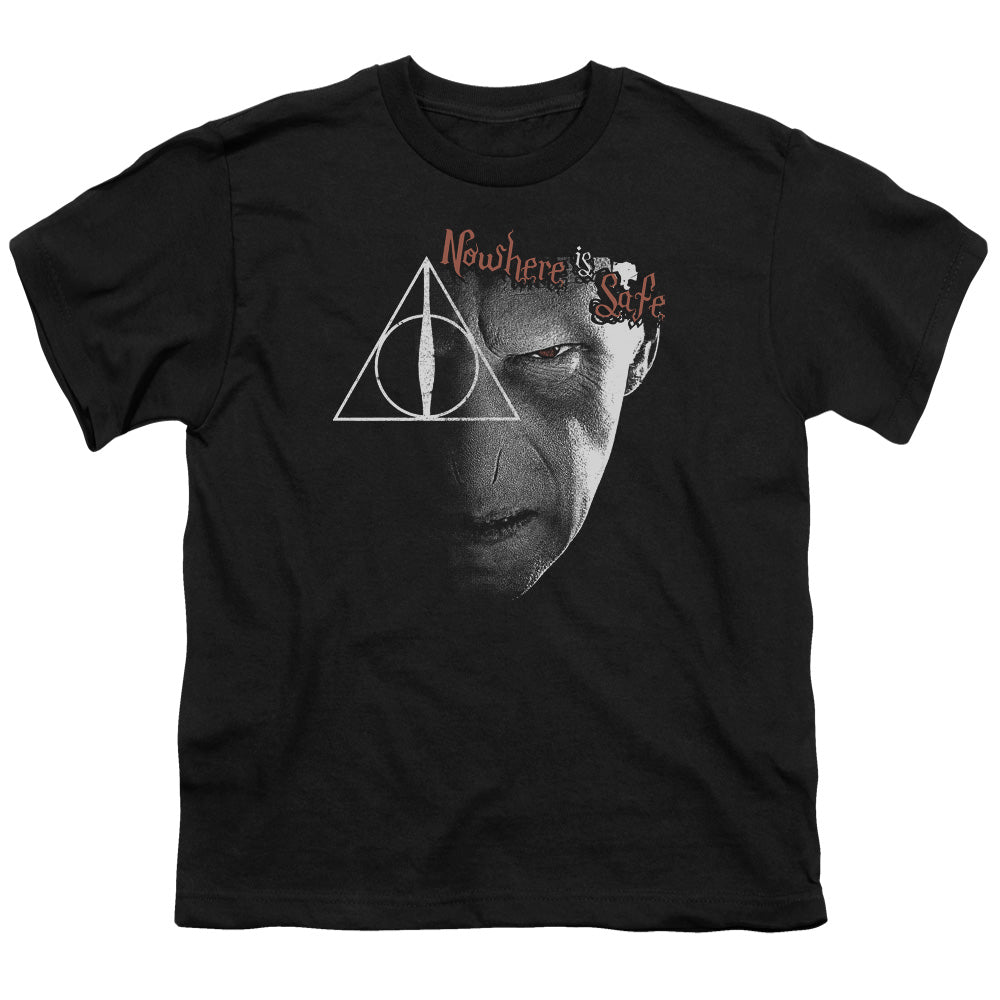Harry Potter Nowhere is Safe Kids Youth T Shirt Black