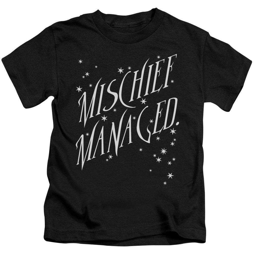 Harry Potter Mischief Managed 4 Juvenile Kids Youth T Shirt Black