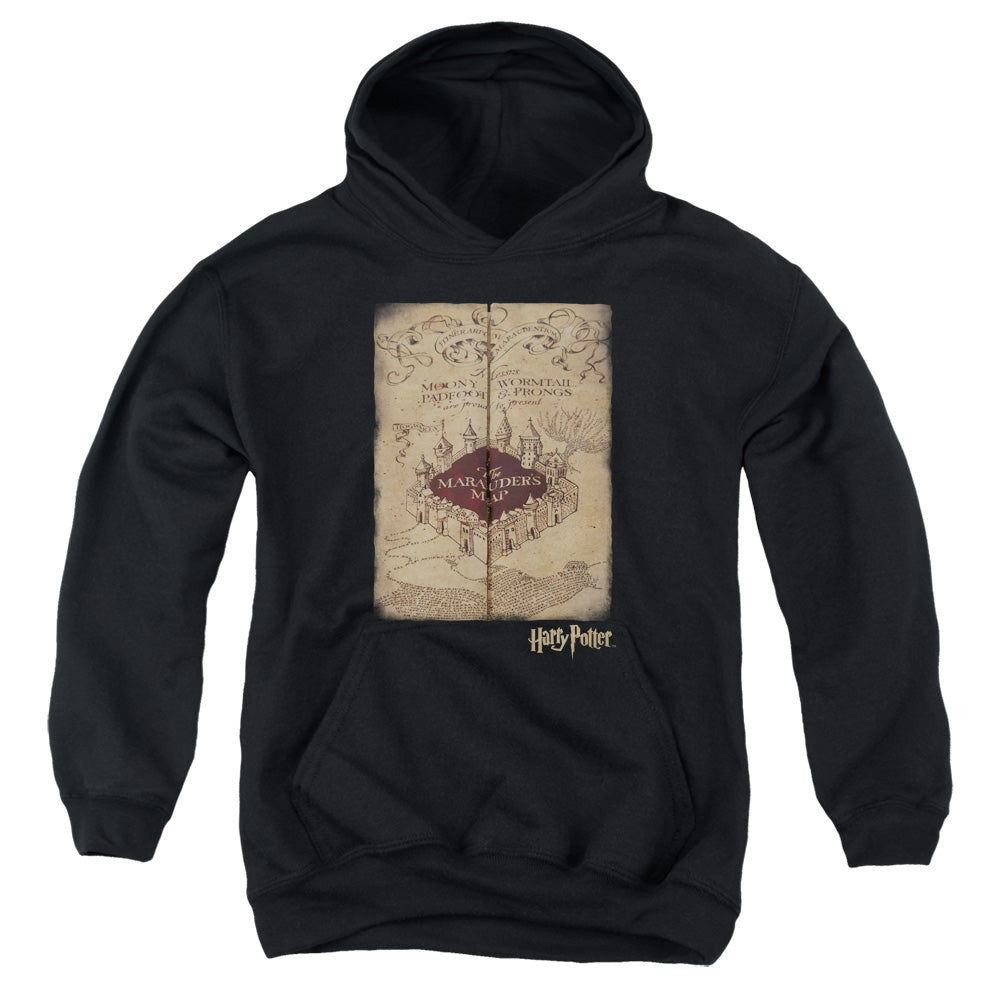 Harry Potter Marauders Map Kids Youth Hoodie Black