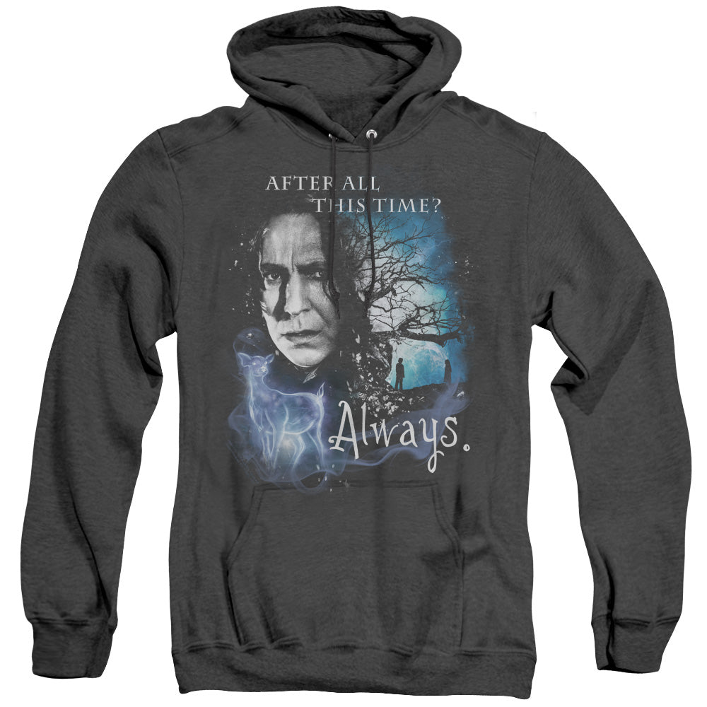 Harry Potter Always Heather Mens Hoodie Black