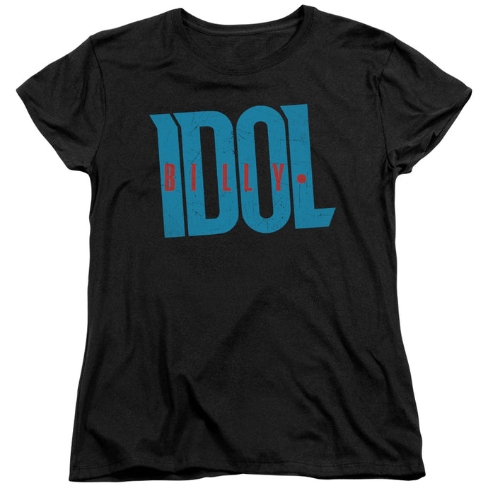Billy Idol Logo Womens T Shirt Black