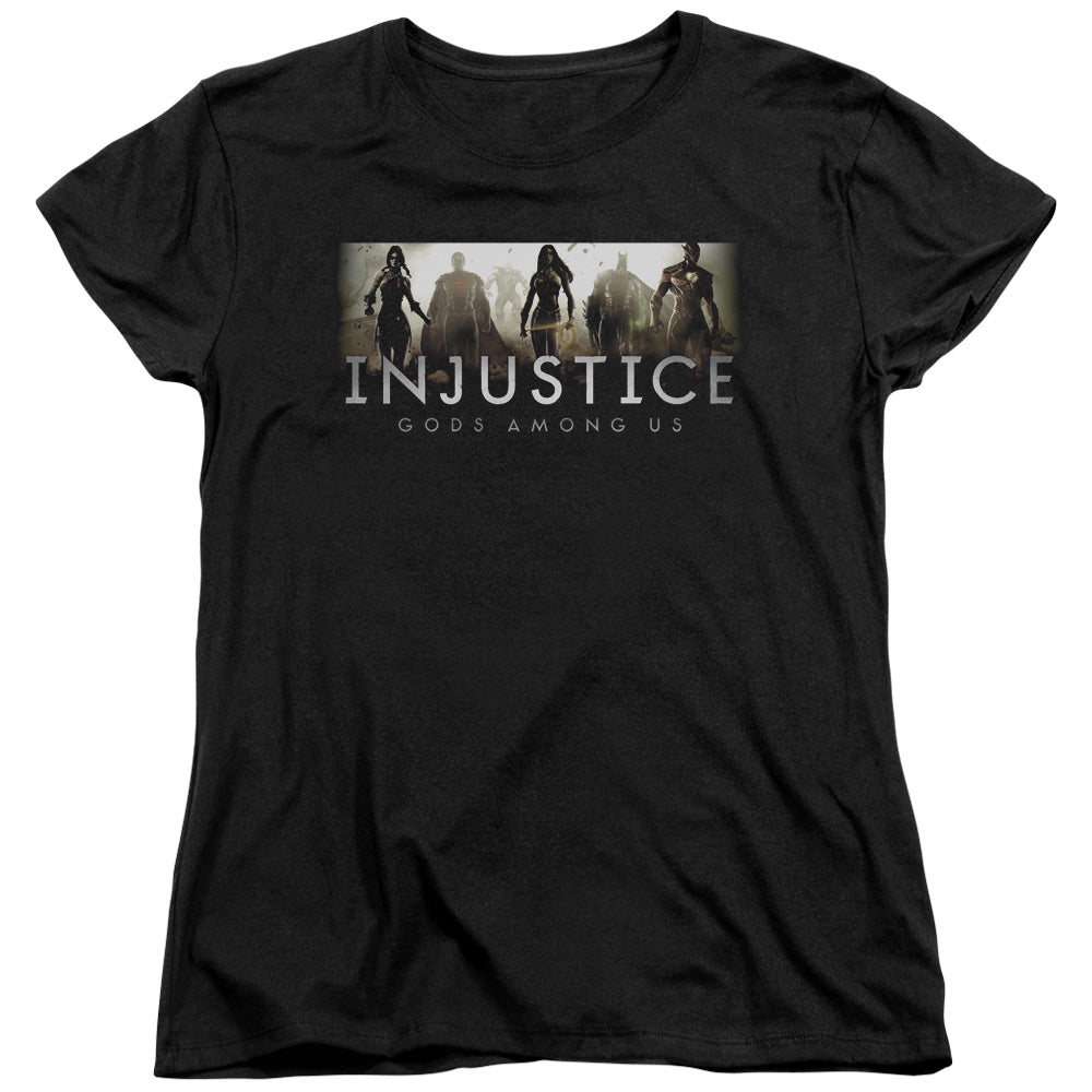 Injustice Gods Among Us Logo Womens T Shirt Black