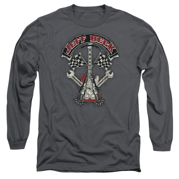 Jeff Beck Beckabilly Guitar Mens Long Sleeve Shirt Charcoal