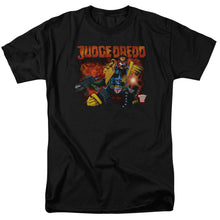 Load image into Gallery viewer, Judge Dredd Through Fire Mens T Shirt Black