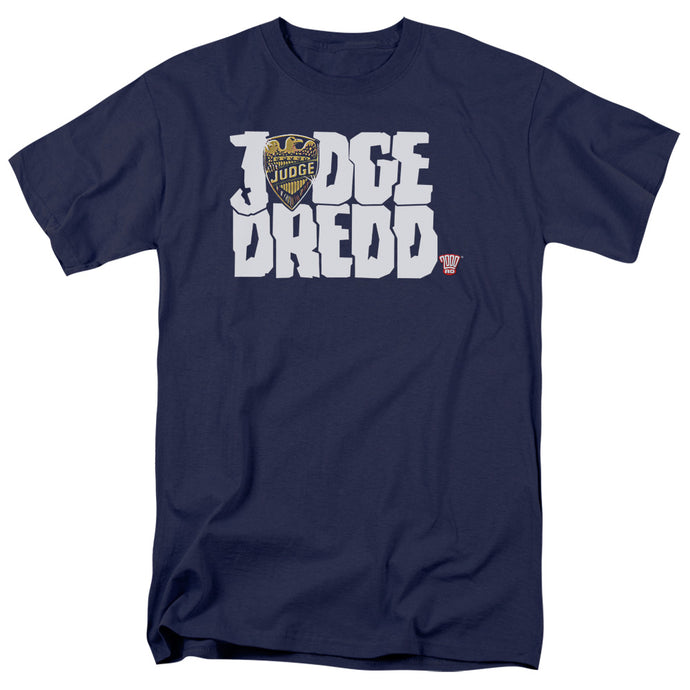 Judge Dredd Logo Mens T Shirt Navy Blue