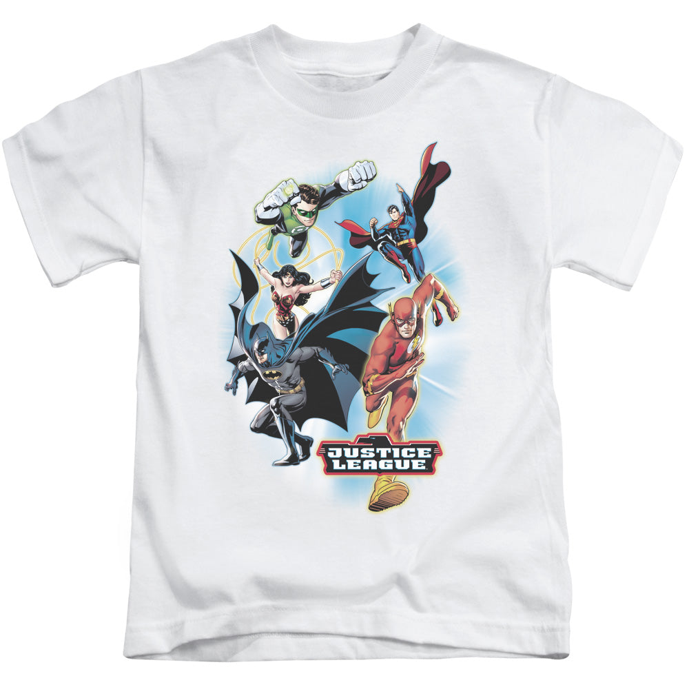 Justice League at Your Service Juvenile Kids Youth T Shirt White