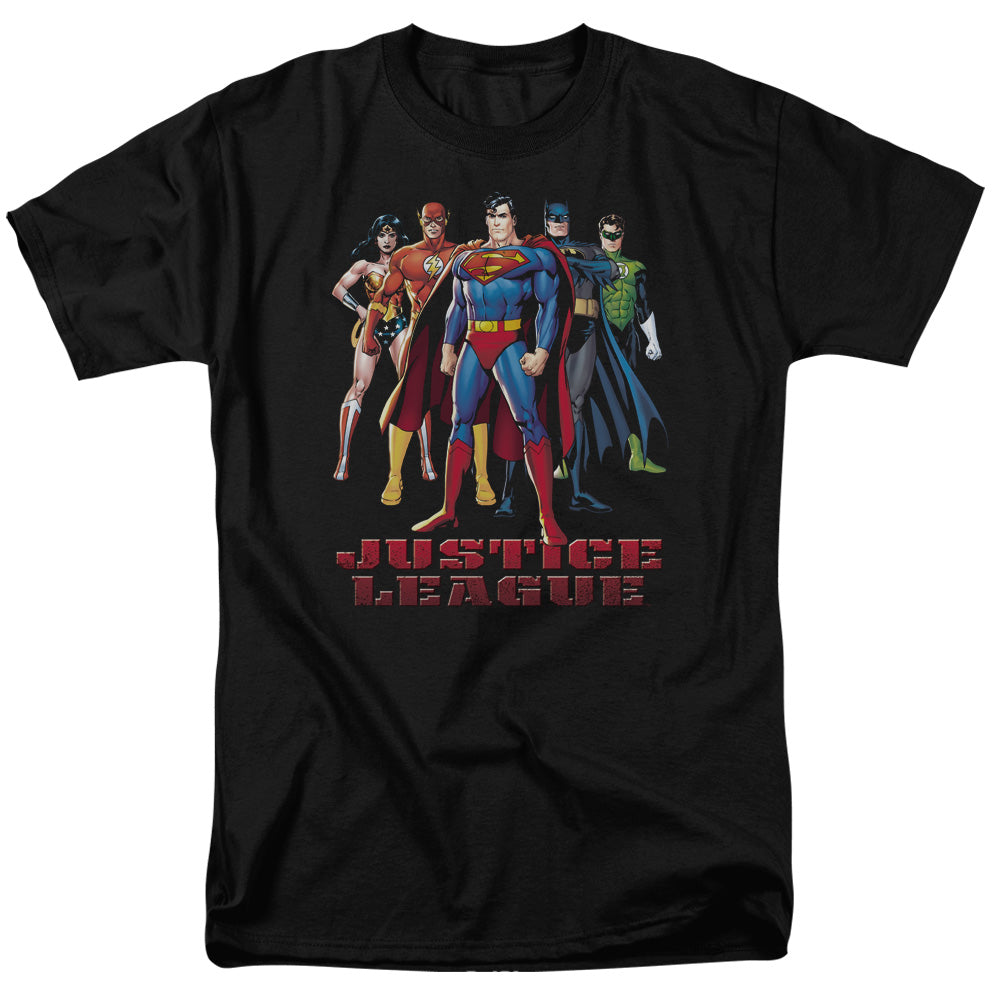 Justice League in League Mens T Shirt Black