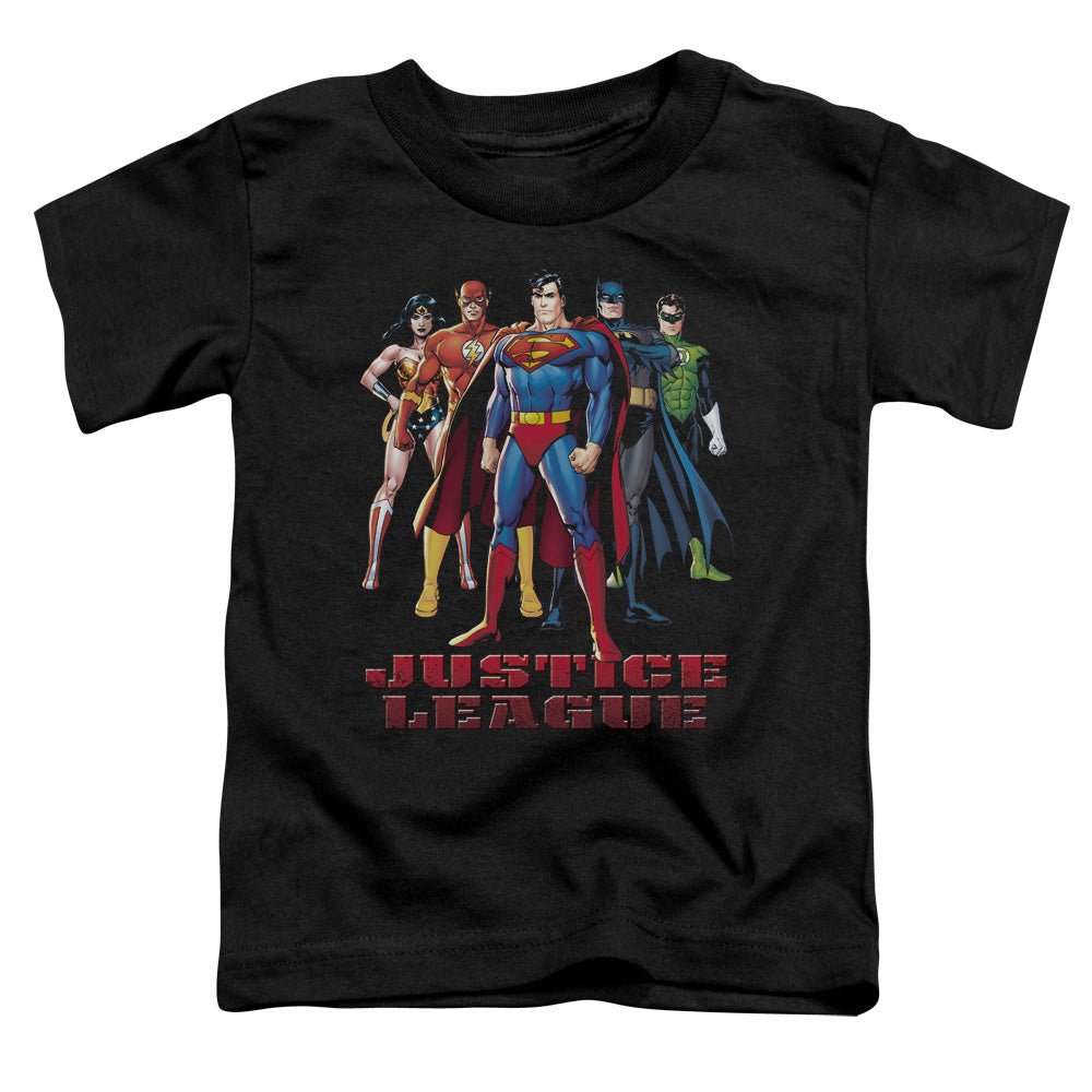 Justice League in League Toddler Kids Youth T Shirt Black
