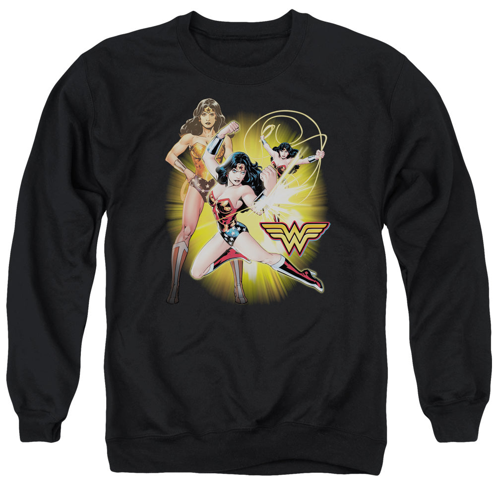 Justice League Wonder Woman Mens Crewneck Sweatshirt Black