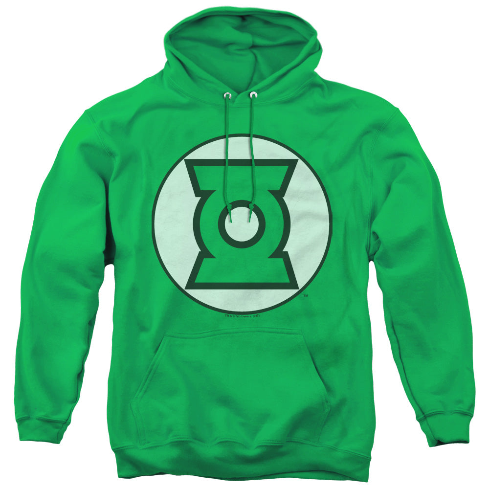 Justice League Green Lantern Logo Mens Hoodie Kelly Green