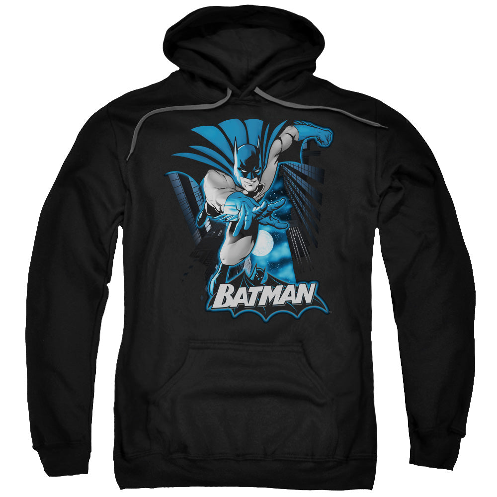 Justice League Batman Blue & Gray Mens Hoodie Black