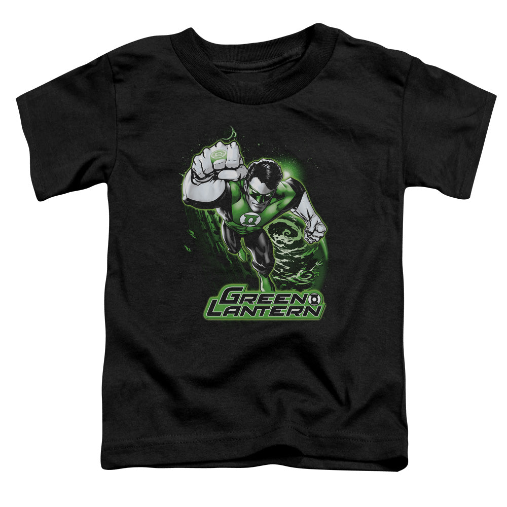 Justice League Green Lantern Green & Gray Toddler Kids Youth T Shirt Black