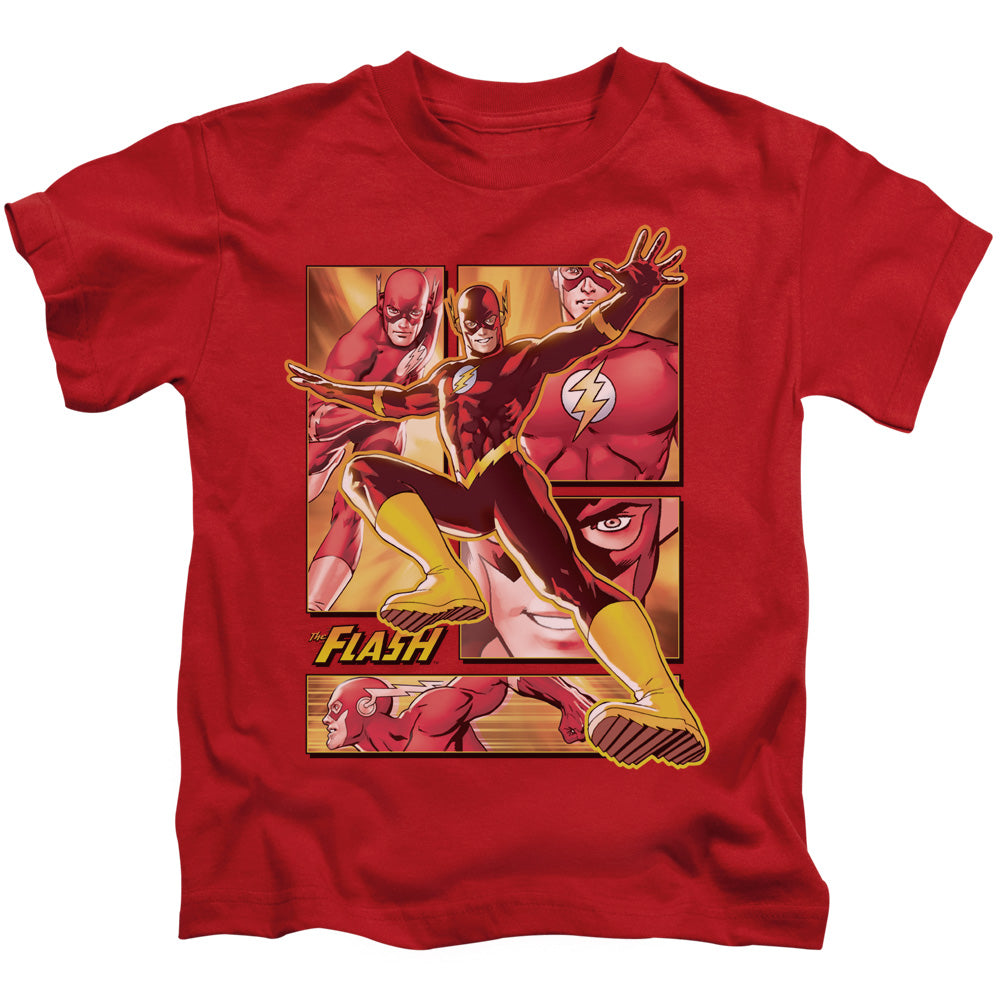 Justice League Flash Juvenile Kids Youth T Shirt Red